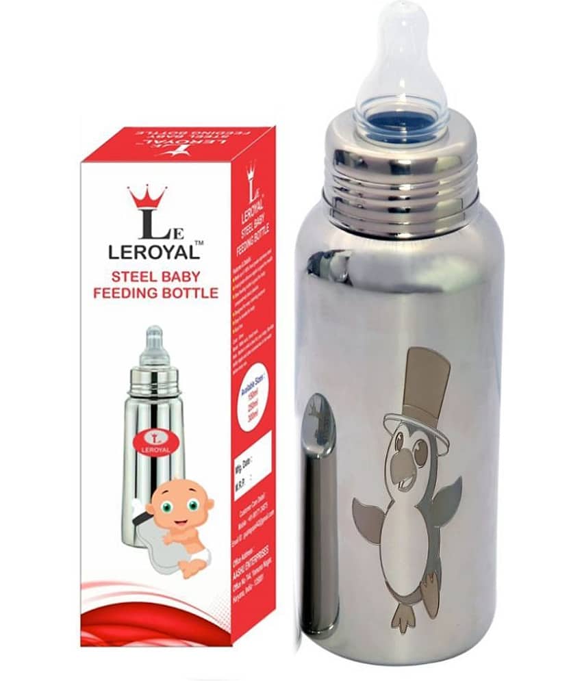 LEROYAL - 250 Silver Feeding Bottle ( Pack of 1 )