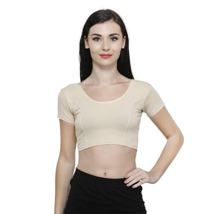 Vami Women's Cotton Stretchable Readymade Blouses - Perfect Skin M