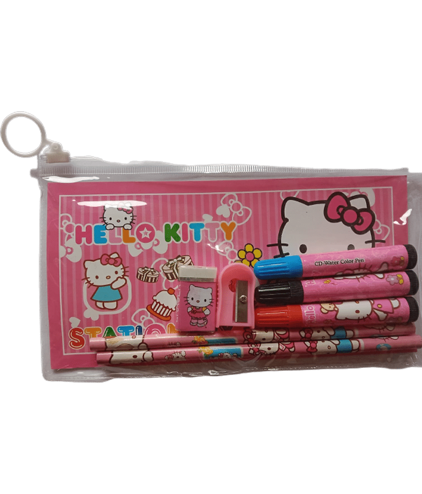 2375 YESKART  - 6 PC UNICORN Girls Theme 2Pencil, 1 Eraser, 1Sharpener,  1 Notebook  & 3 sketch pen Multicolour Stationary For Kids Girls Boys School Tuition Stationery Birthday Navratri Diwali Theme Festival Return Gift