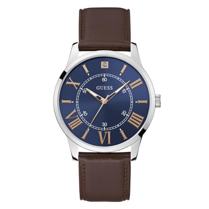 Guess Men 43 mm Blue Dial Analog Watch- U1411G1M-Blue