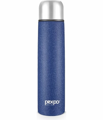 Pexpo 1000ml 18 Hrs Hot and Cold Flask, Flip Pro 1000ml Vacuum Water Bottle (Pack of 1, Blue)