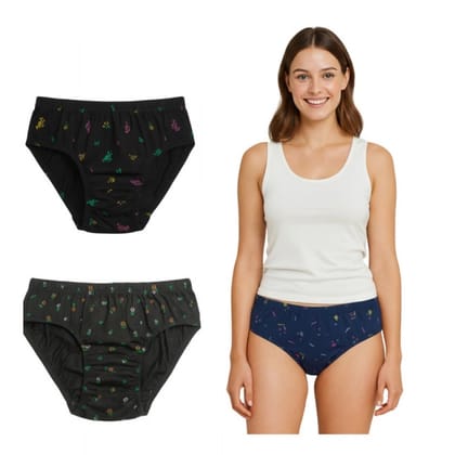 Pack of_3 Women's Cotton Printed Hipster Panty (Multicolor)
