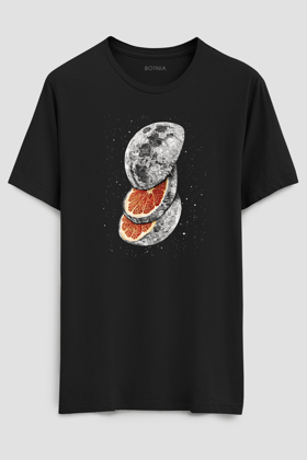 Moon Slice- Half sleeve t-shirt-XS