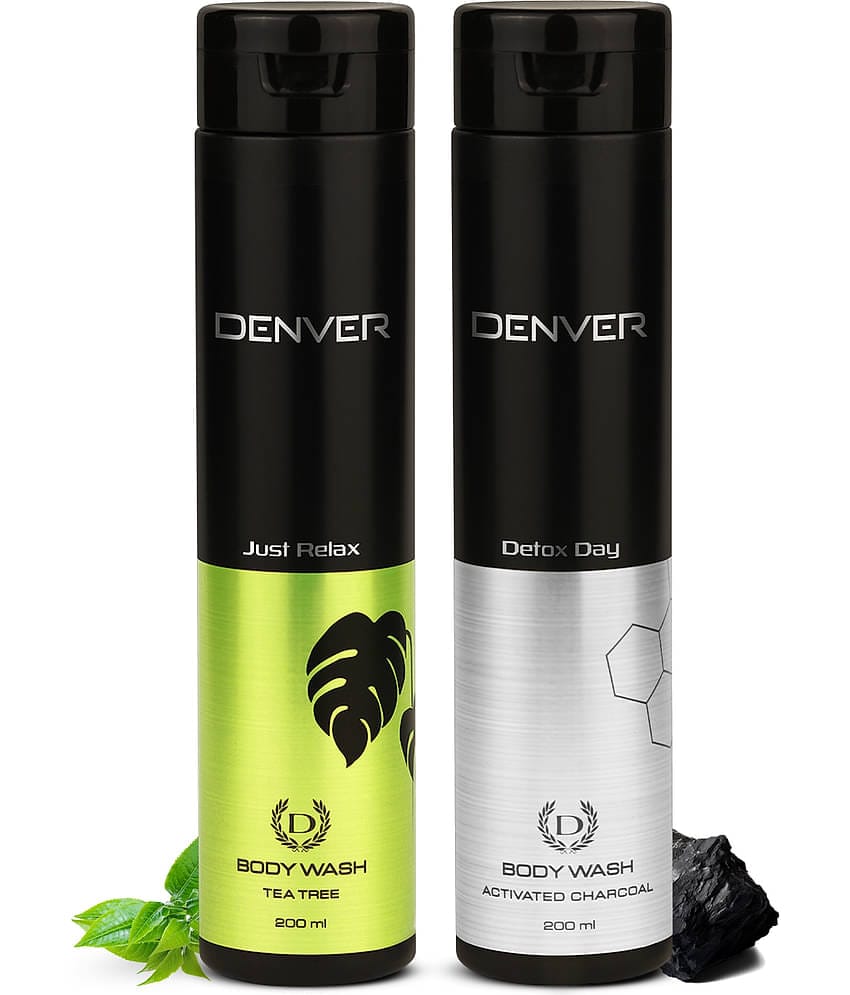 Denver Detox & Just Relax Body Wash - 200ML Each (Combo Pack of 2)