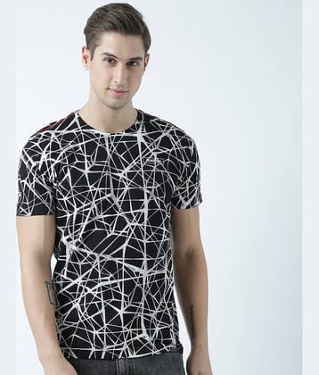 Huetrap Pack of 1 Cotton Regular Fit Men's T-Shirt ( Black )