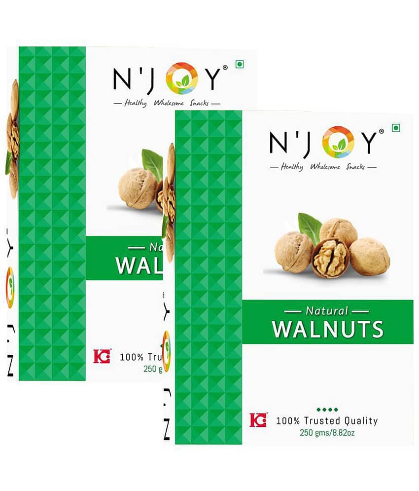 N'Joy Natural Light Broken Walnuts Kernels (Without Shell) 500g, (250g x 2)