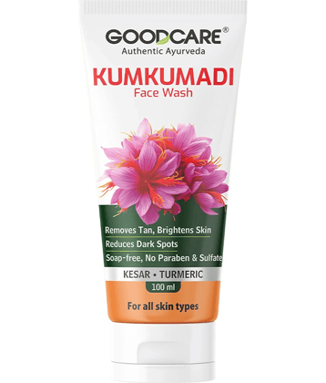 Goodcare Kumkumadi Face Wash , With Saffron and Turmeric, Brightens Skin, Reduces Pigmentation, Paraben-Free, For All Skin Types 100ml