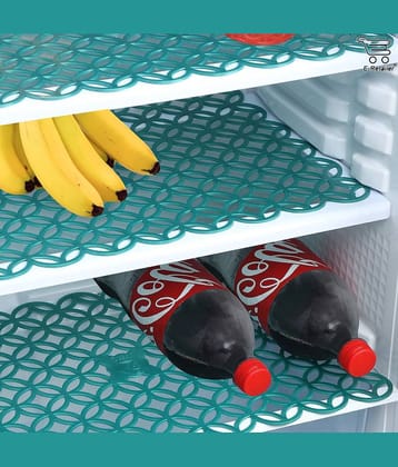 E-Retailer Set of 6 PVC Green Fridge Mats