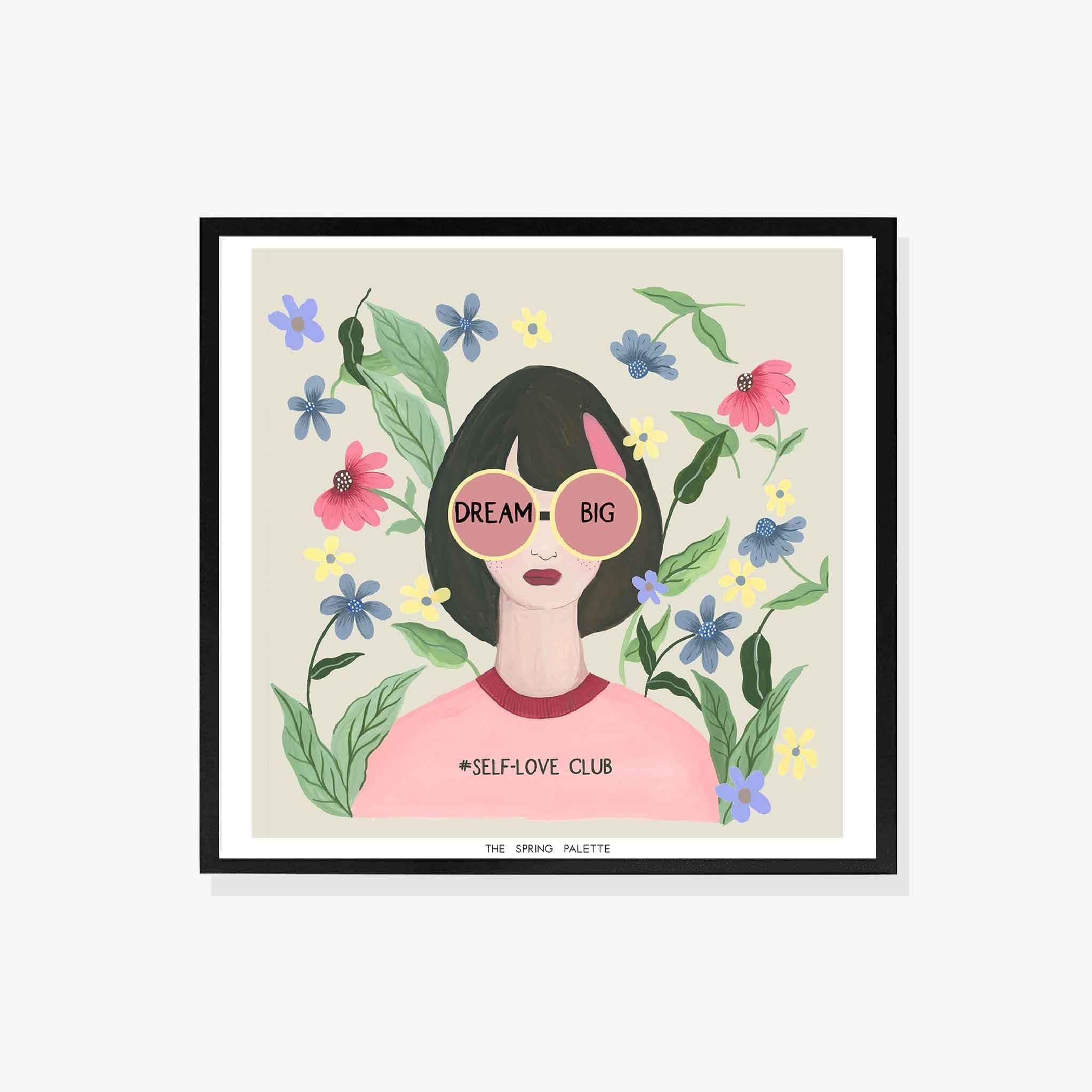 Dream Big Art Print | Wall Art-10x10 inches / Black Frame