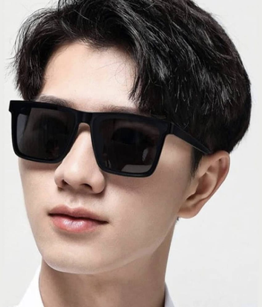 Dyana Core Black Square Sunglasses ( Pack of 1 )