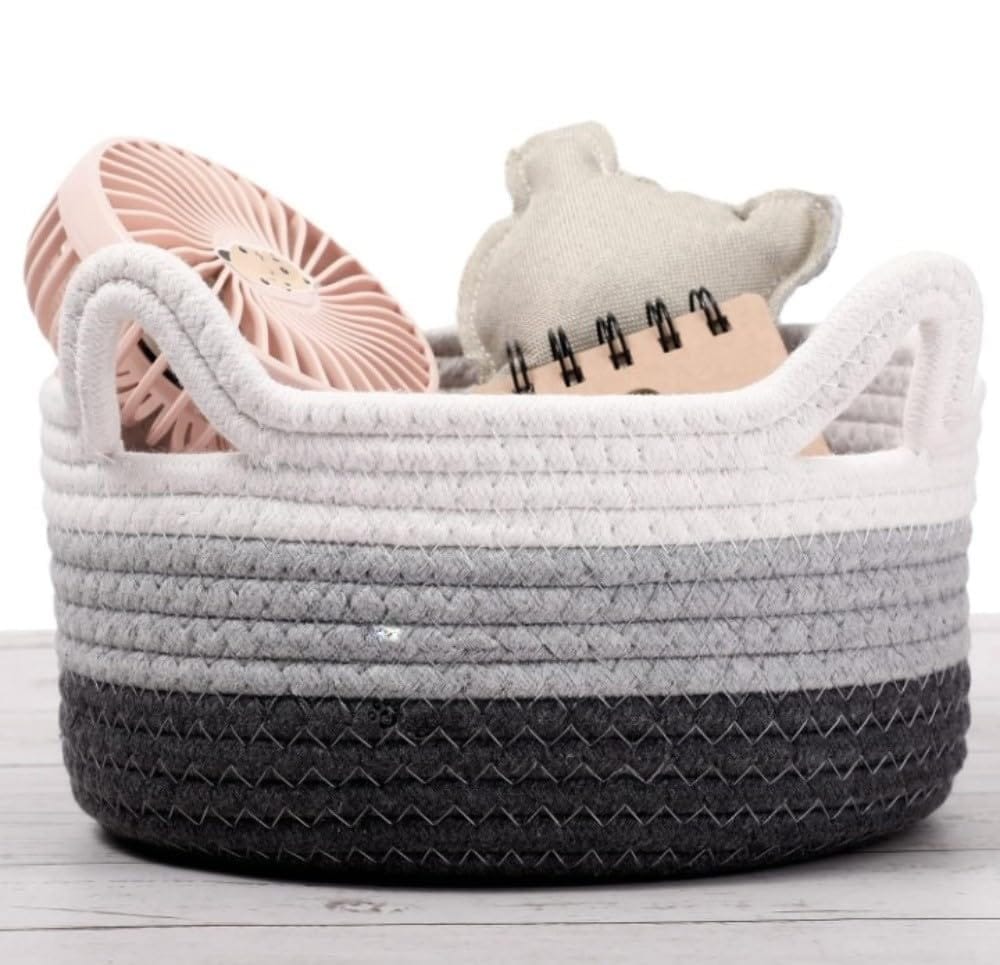 Generic Cotton Pack Of_1 Cat Basket 8x4 Inch Storage Basket For Clothes (Multicolor)-PID66448