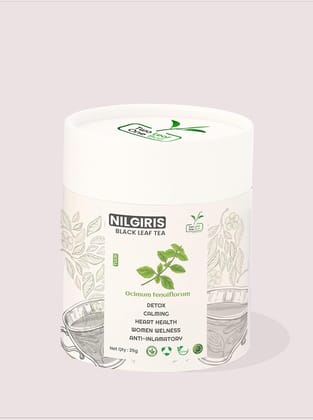 Two Leaf One Bud Nilgris Black Leaf Tea - Tulsi 25 Gms