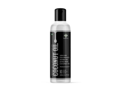 Cold Pressed Virgin Coconut oil Edible oil for Cooking skin Hair and Skin  - 200 Gram