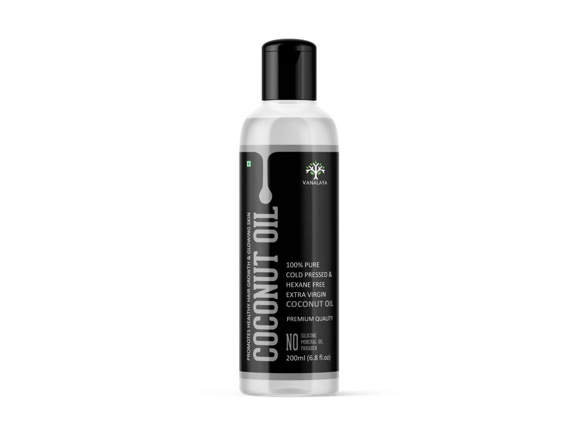 Cold Pressed Virgin Coconut oil Edible oil for Cooking skin Hair and Skin  - 200 Gram