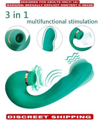 3 IN 1 WIRELESS FEMALE PULSATING SUCKING VIBRATOR, VAGINAL DILDO, CLITORIS, ORGASM MASSAGER SUITABLE FOR WOMEN WITH MAGNET USB CHARGING OPTION ADULT EROTIC SEX TOYS