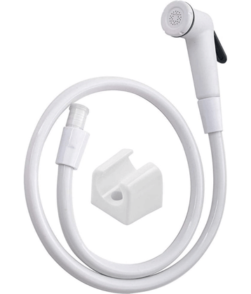 Bathfax PVC Health Faucet with 1 m Hose Pipe and Wall Hook Plastic(ABS) Health Faucet (Water Sprayer)