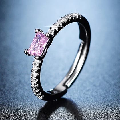 Pink Sparkle Diamond Ring (Adjustable)