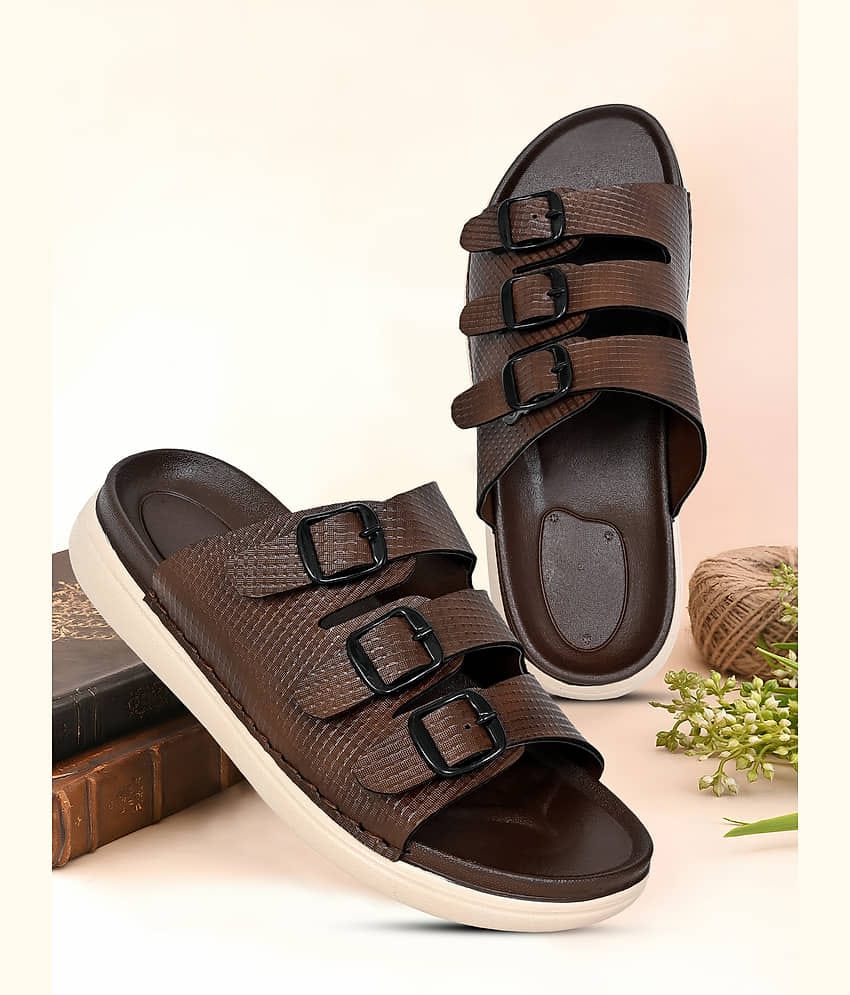 Altek 14313 Brown Men's Thong Flip Flop