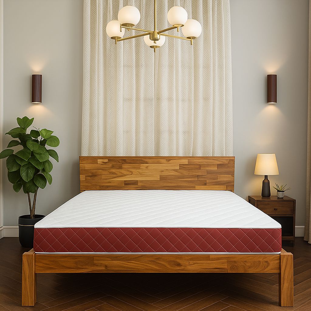 Usha Shriram tru Spring with NPSS Tech. 6 inch King Bonnell Spring Mattress (L x W: 72 inch x 72 inch)