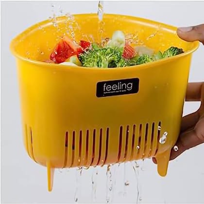 Plastic Kitchen Sink Waste Basket Orange