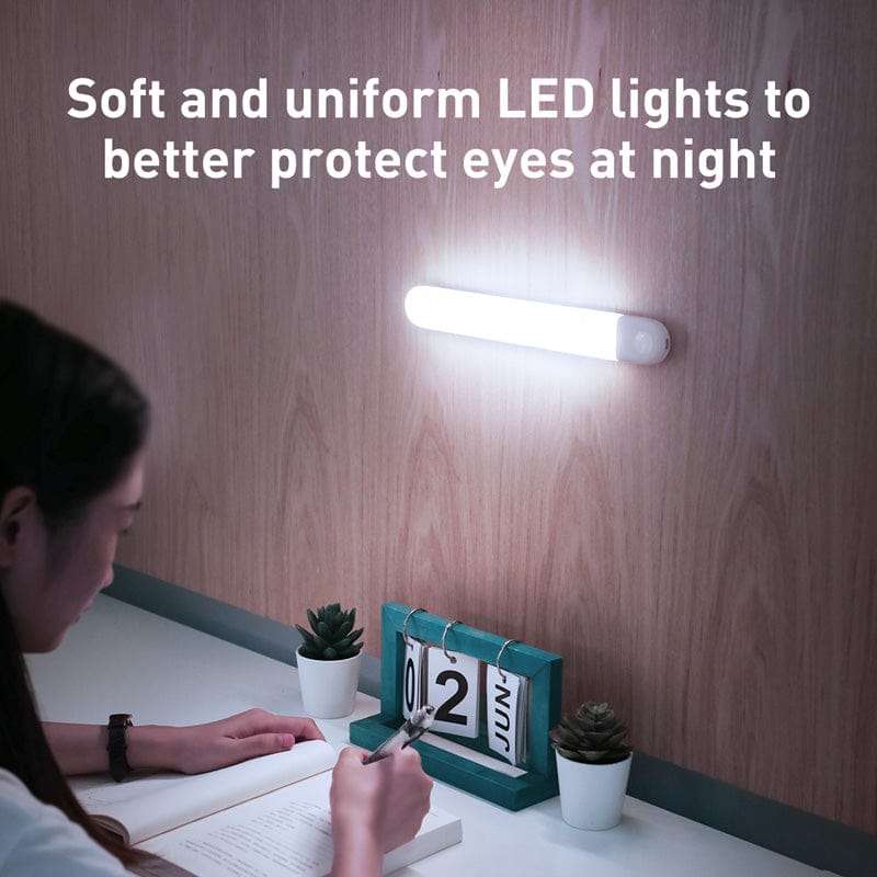 Baseus Sunshine Series Human Body Induction Motion Sensor Wardrobe Magnetic Lamp Natural Light LED Flashlight + (DGSUN-YA02)-White Light