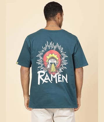 Rigo Pack of 1 Cotton Blend Oversized Fit Men's T-Shirt ( Teal )