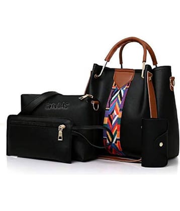 Fargo Black Faux Leather Handheld