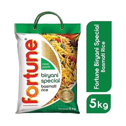 Fortune Basmati Rice/Basmati Akki - Biryani Special, 5 Kg Pouch