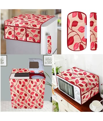 E-Retailer Polyster ( 1 Washing machine cover + 1 Fridge Top Cover + 1 Microwave Oven Cover + 1 Handle Cover)