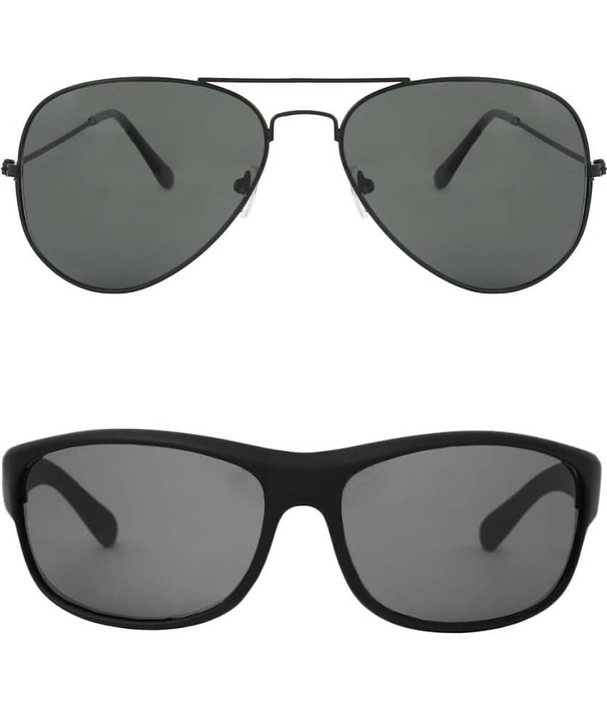 Kanny Devis - Black Pilot Sunglasses ( Pack of 2 )