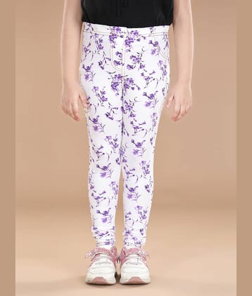 StyleStone Pack of 1 Girls Cotton Blend Leggings ( White )