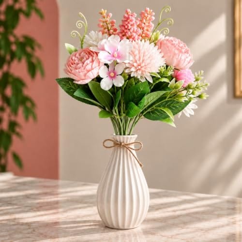 Artificial Multiflora Flower Roses Fake Sticks Bunch Decorative Items for Home Decor, Bouquets, Bedroom, Living