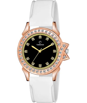 Versatile - White Silicon Analog Womens Watch