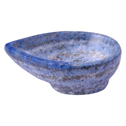 Lapis Lazuli Deepak, Handmade Diya for Temple, Ramlala, Diwali, Navratri Pooja and Festival Decoration Lightning Diya(KI_119)  by Krishna Impex