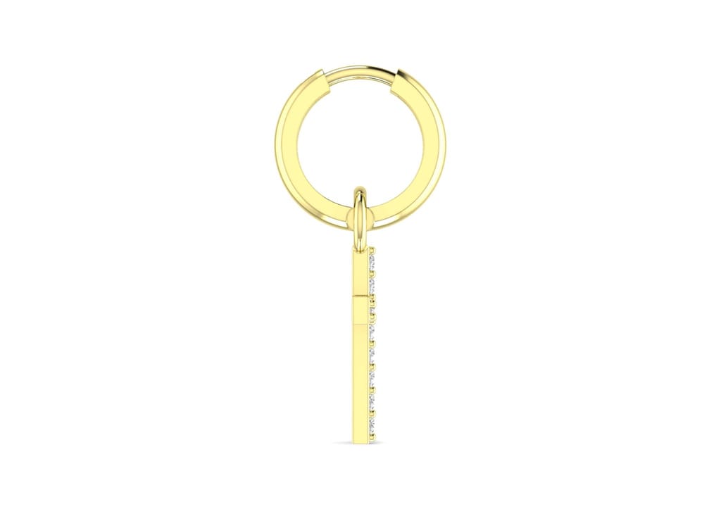 Cross Drop Earrings For Men (1 Pc Only)