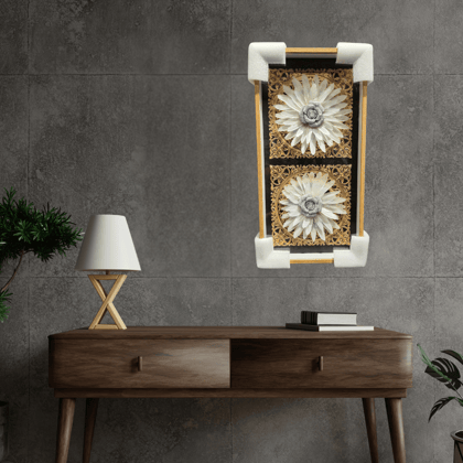 Artistic Wooden Frame Wall Painting Style 69-Wooden Frame | Matt Finish / H: 60 | L: 30 (Inch)