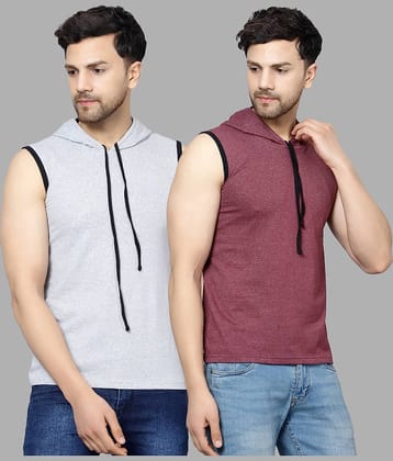 Diaz Pack of 2 Cotton Blend Regular Fit Men's T-Shirt ( Multicolor )