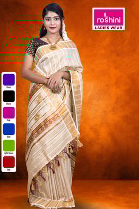 KS-1313 GOLD TISSUE SAREE 6.25 MTR