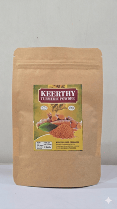 Keerthy Food Products Turmeric Powder | Pure Haldi Powder | Natural Cooking Spice for Color & Flavor | Finely Ground | 100g Keerthy Food Products Turmeric Powder | Pure Haldi Powder | Natural Cooking Spice for Color & Flavor | Finely Ground | 100g