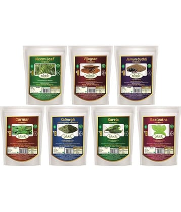 Biotic Neem,Vijaysar,Jamun,Gudmar,Kalmegh,Karela,Baelpatr Powder 350 gm Pack of 7