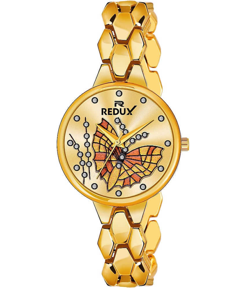 Redux GW-204 Golden Dial Analogue Watch for Women's & Girl's
