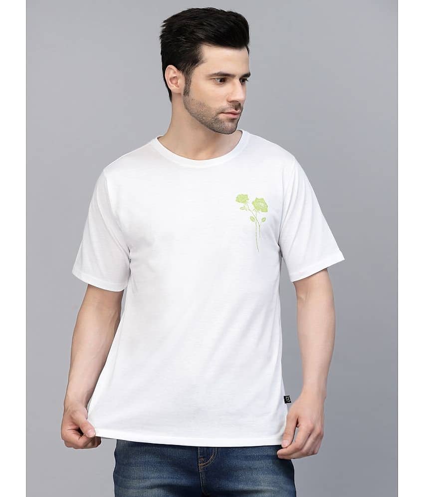 Rigo Pack of 1 Cotton Oversized Fit Men's T-Shirt ( Off White )