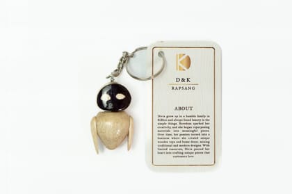 Handmade Wooden Wall E Keychain