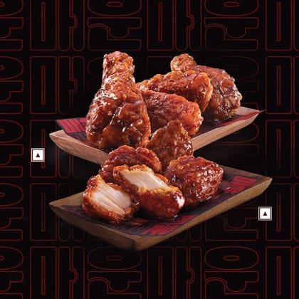 Korean Spicy Chicken Wings(4pc) + Korean Spicy Chicken (4pc).