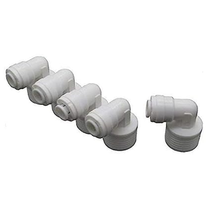 Type Elbow Male Thread 1/2"-1/4" Water Filter Quick Connect Fitting for RO Valve Filter Pack of 5 Type Elbow Male Thread 1/2"-1/4" Water Filter Quick Connect Fitting for RO Valve Filter Pack of 5
