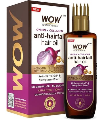 WOW Skin Science Onion Black Seed Hair Oil with Comb - 100mL
