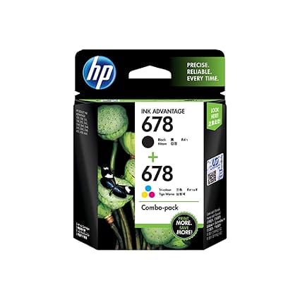 Hp Cartridge Ink 678 Tri - Color/Black Combo 2 - Pack
