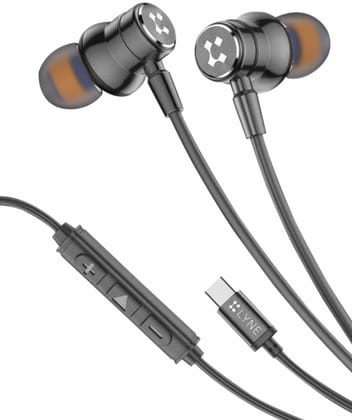 LYNE Photon 30 Metal Wired  (Black, In The Ear)