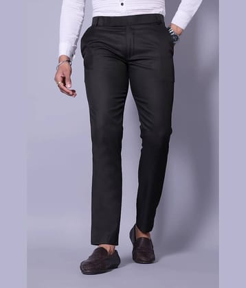 MATHAE Regular Flat Men's Formal Trouser - Black ( Pack of 1 )