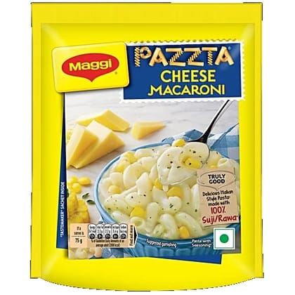 MAGGI Pazzta Cheese Macaroni - Made With 100% Suji/Rawa, 75 g Pouch